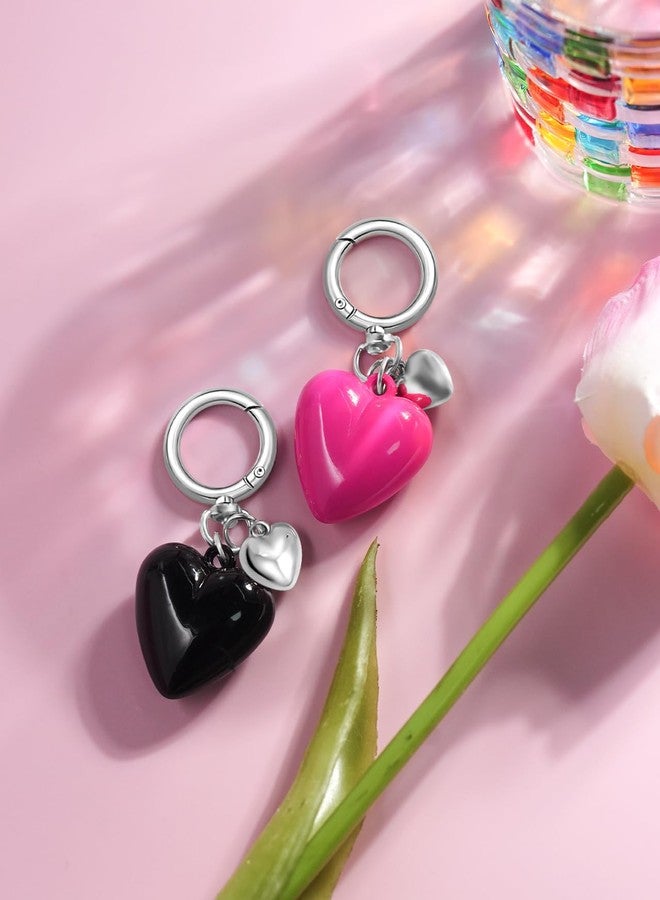 nylry Couple Matching Keychains for Women Men Heart Keychain Gifts for Him Her Boyfriend Gir.lfriend Wedding Anniversary Birthday Gifts Matching Couples Stuff Heart Bag Charms Purse for Handbags-2 - Image 3